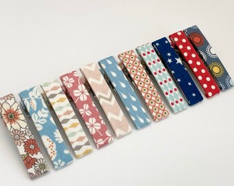 Daily hair clips, Toddler hair clips, Kids hair clips, Cotton hair clips, nonslip hair clip,