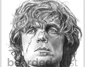 Tyrion Lannister from Game of Thrones Fine Art - "The Man" - Game of Thrones Artwork - 11x17 Pencil Drawing Print