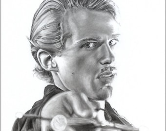 Westley from The Princess Bride Fine Art - "Drop Your Sword" - Princess Bride Artwork - 11x17 Pencil Drawing Print