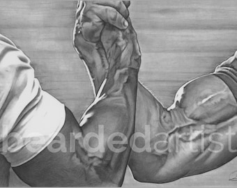 Predator the Movie Fine Art - "Pencil Pushin'" - Predator Movie Artwork - 11x17 Pencil Drawing Print