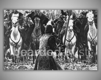 Brown Pants – Jon Snow Pencil Drawing | Game of Thrones Art Print | Fantasy Wall Art
