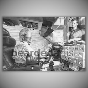 Back to the Future & Doctor Who Art: Time Travel Graphite Drawing (11x17)