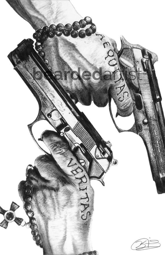 Aequitas and Veritas - MacManus Brothers - BOONDOCK SAINTS - 8.5x11 or 11x1...