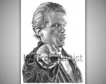Drop. Your. Sword. – The Princess Bride Pencil Drawing | Westley Art Print | Movie Wall Art