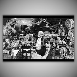 John Williams Pencil Drawing Print – Composer Fan Art – 11x17 Graphite Fine Art – Music Legend Wall Decor