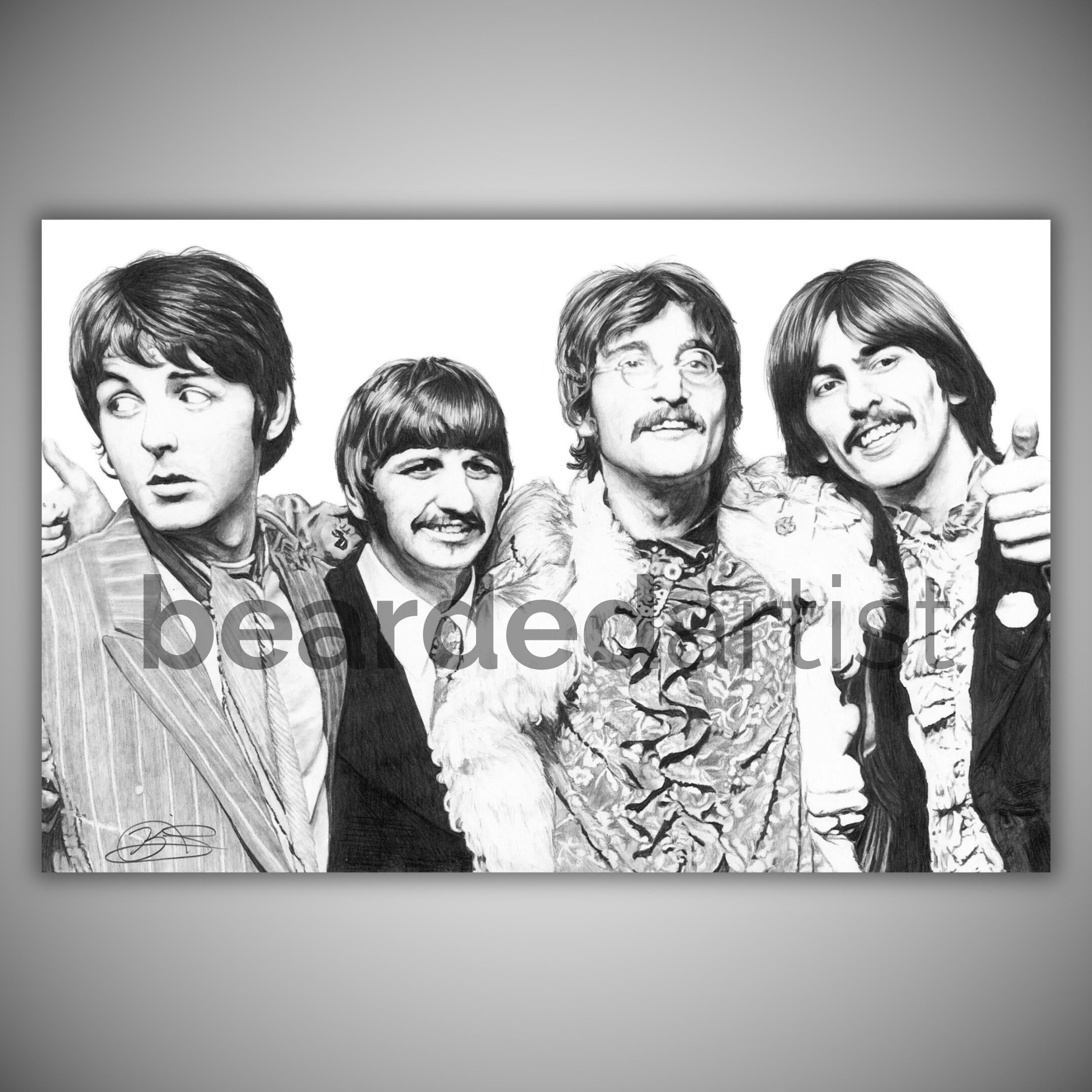 THE BEATLES ネクタイ 顔のイラスト THE BEATLES ネクタイ 顔のイラスト（THE BEATLES -- Hello