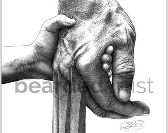 Wolverine and X-23 from Logan Fine Art - "Handamantium" - Oldman Logan Artwork - X-Men Artwork - 11x17 Pencil Drawing Print