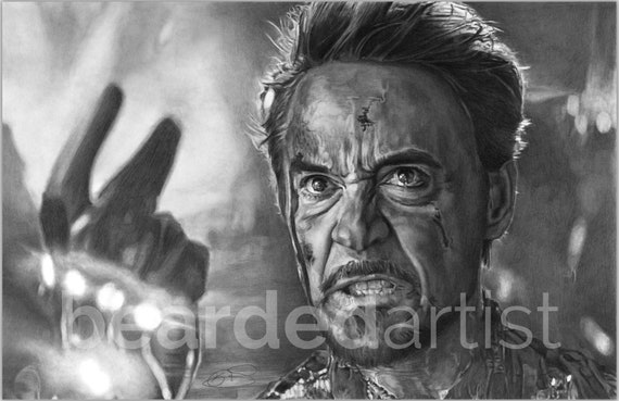 HD wallpaper: Tony Stark sketch, portrait, art, Robert Downey Jr, headshot  | Wallpaper Flare