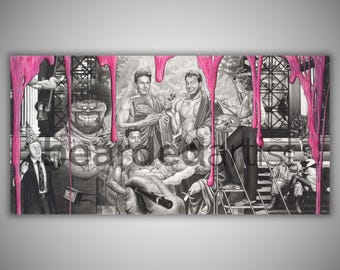 Ghostbusters II Canvas Art – Slimer 'Blob Ross' Painting