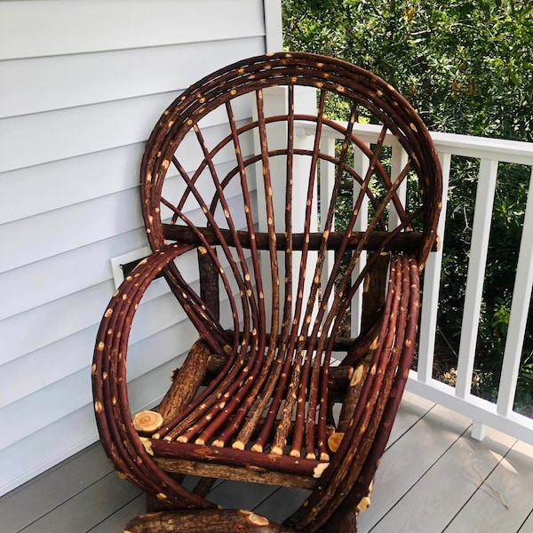 Handmade willow chair Fan Back style