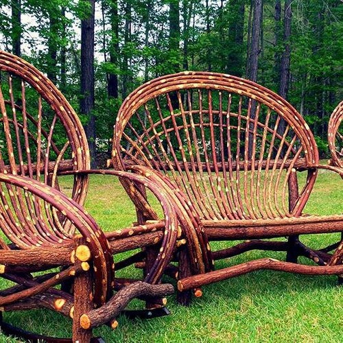 Willow Furniture 3 Piece Set Willow Loveseat and 2 Handmade Etsy