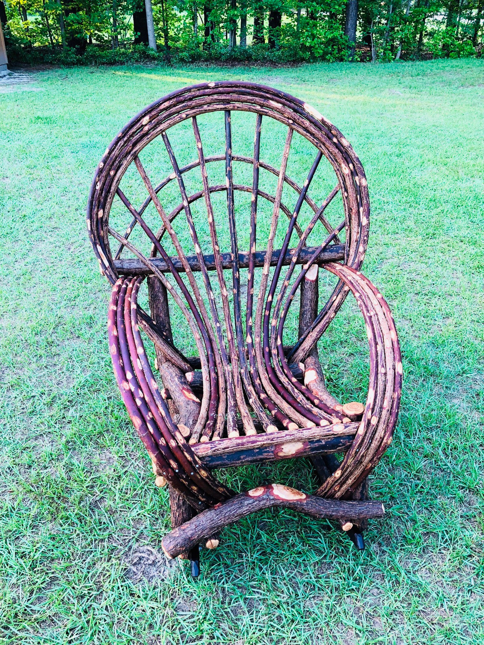 Fan Back Willow Rocking Chair handmade willow rocker Etsy