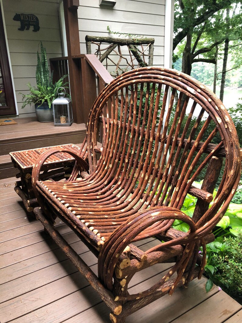 Handmade twig willow loveseat bentwood settee willow Etsy