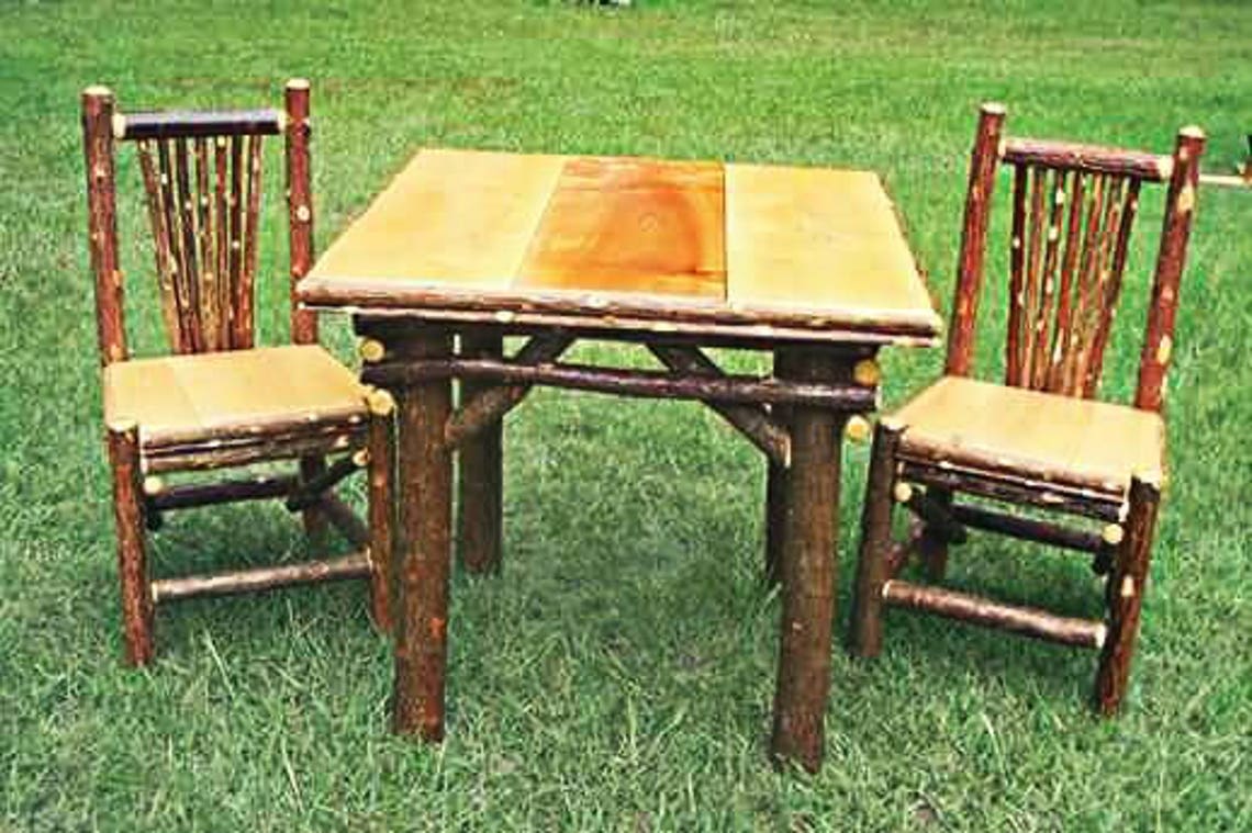 Handmade Rustic Dining Chair Willow and Poplar Wood Etsy