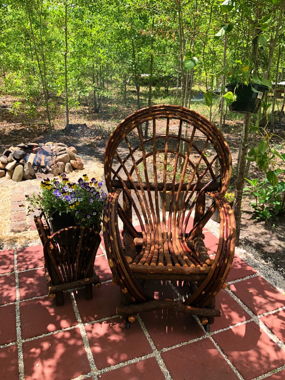 Fan Back Willow Rocking Chair handmade willow rocker Etsy