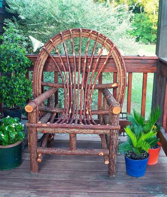 One R stico Handmade Willow Chair Etsy