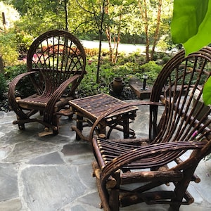 Handmade willow furniture 3 piece set includes shipping ! fan Back style