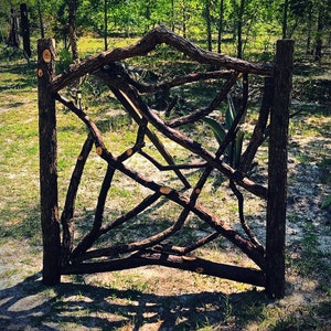 Handmade Rustic twig willow gates ** handmade rustic vine gate* Bentwood Gate