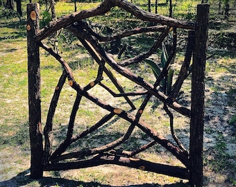 Handmade Rustic twig willow gates ** handmade rustic vine gate* Bentwood Gate