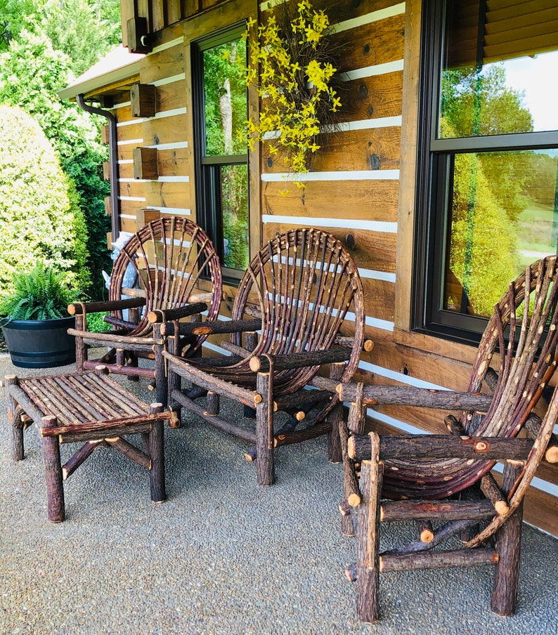 Rustic Willow Furniture Set Four Piece Set Includes Etsy