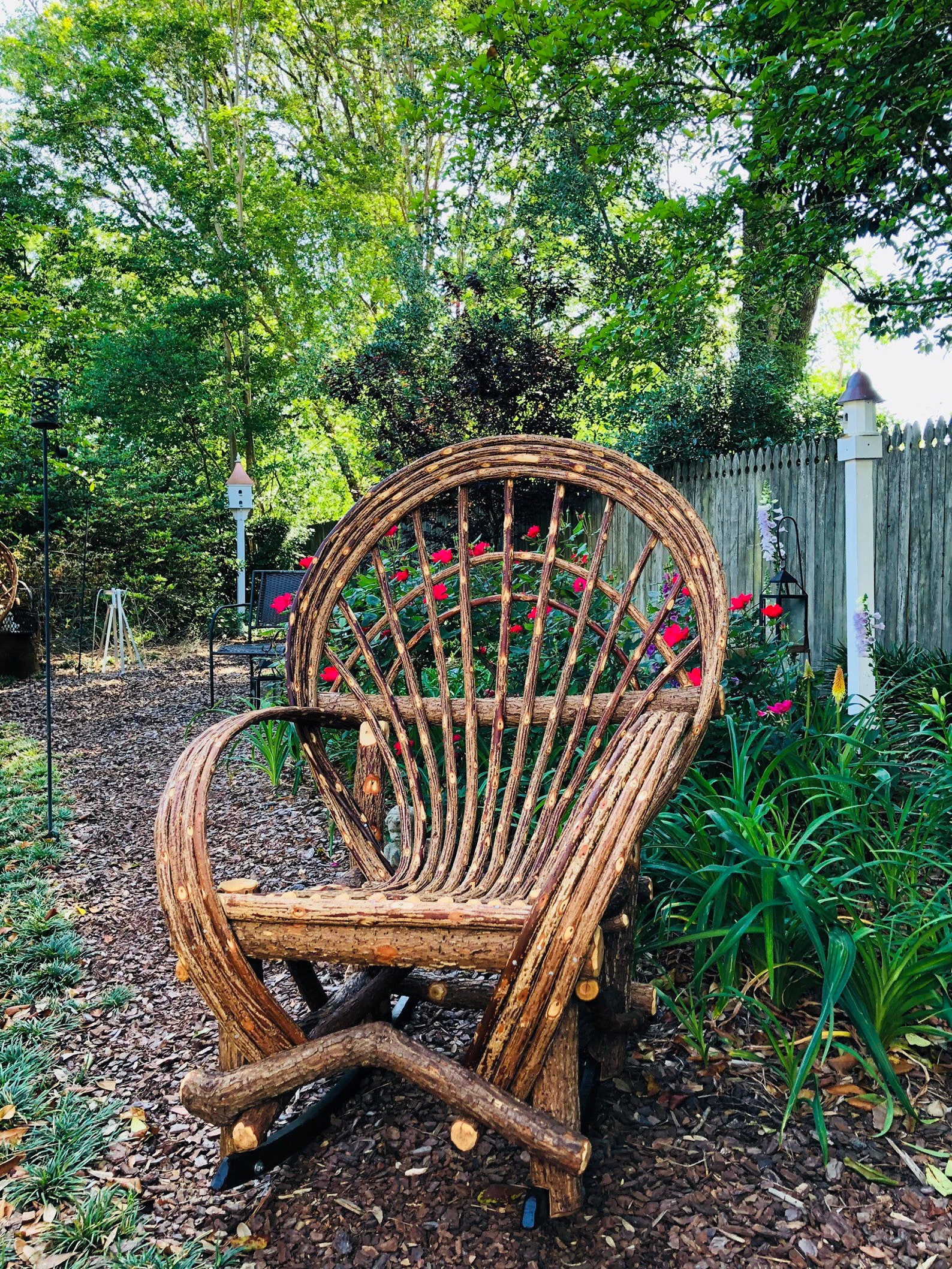 Fan Back Willow Rocking Chair handmade willow rocker Etsy