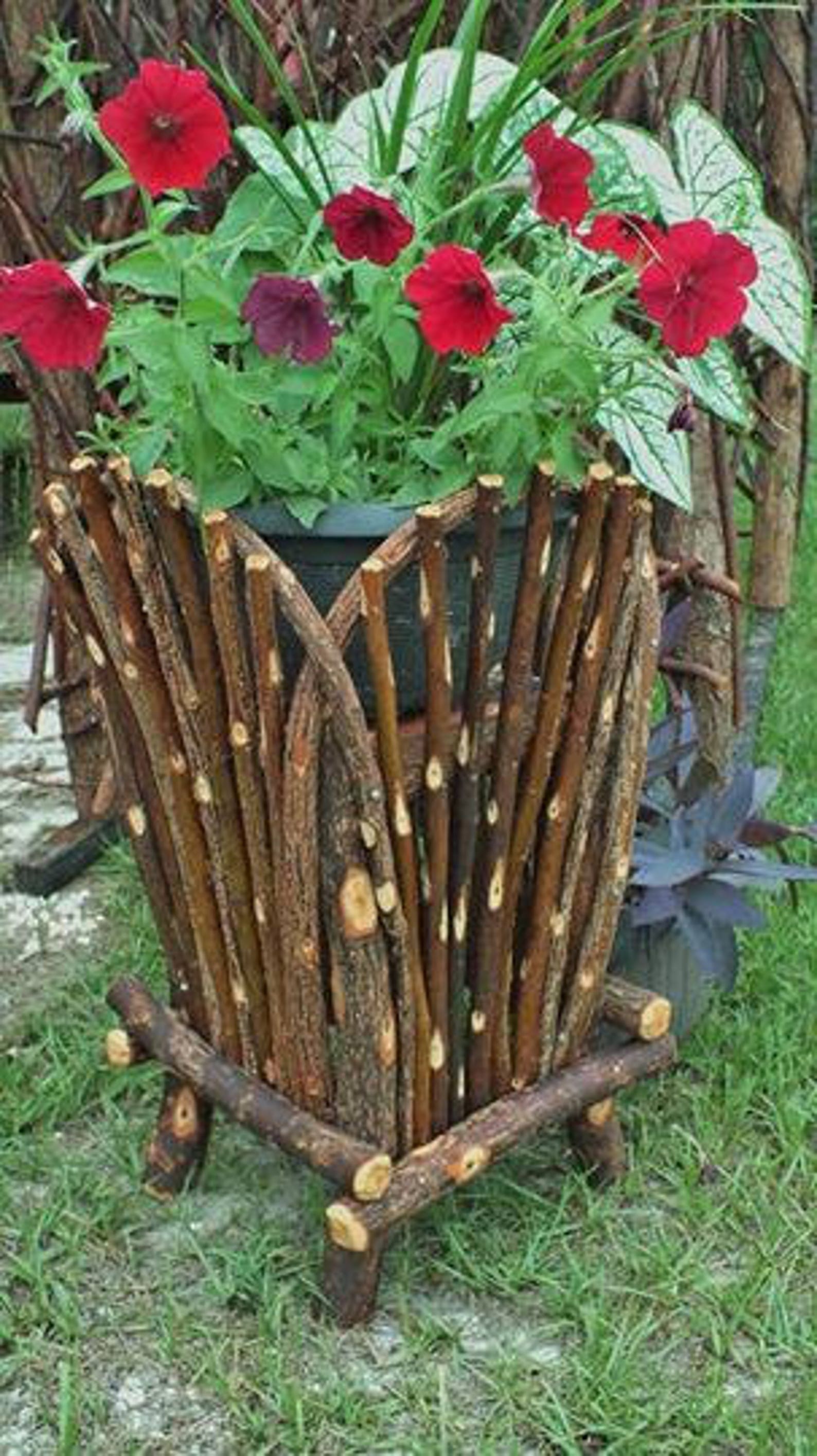 Handmade Planter Willow Planter Wood Planter Etsy