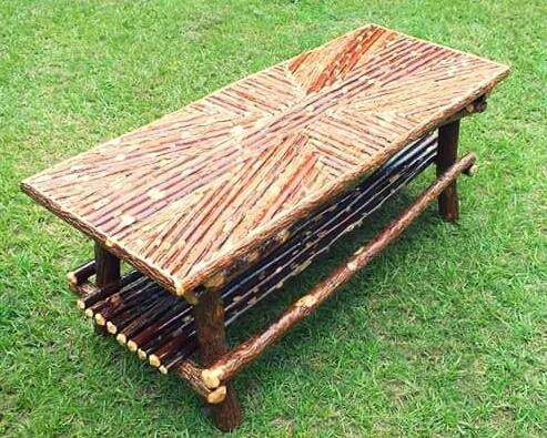 Handcrafted rustic coffee table