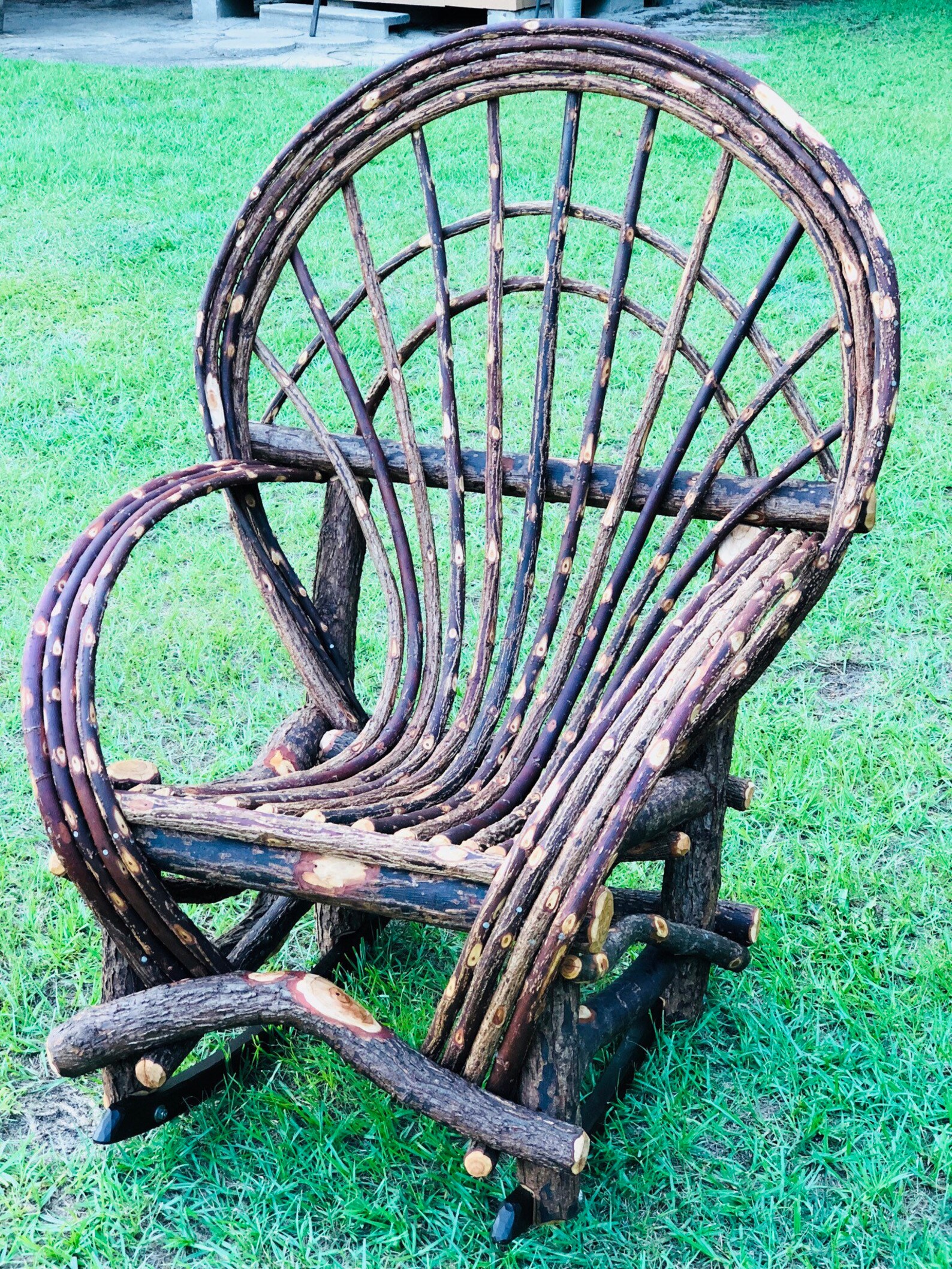 Fan Back Willow Rocking Chair Handmade Willow Rocker Etsy