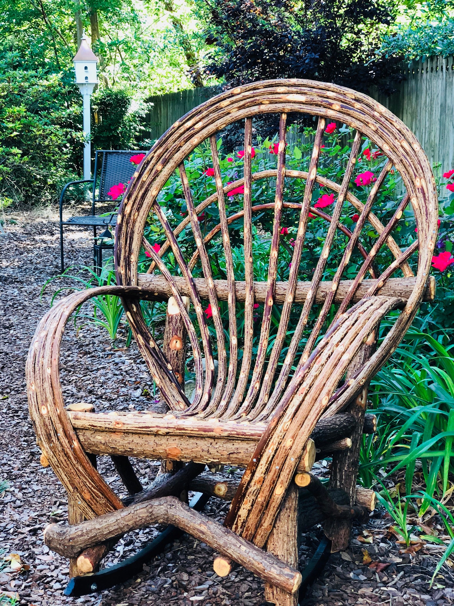 Fan Back Willow Rocking Chair handmade willow rocker Etsy