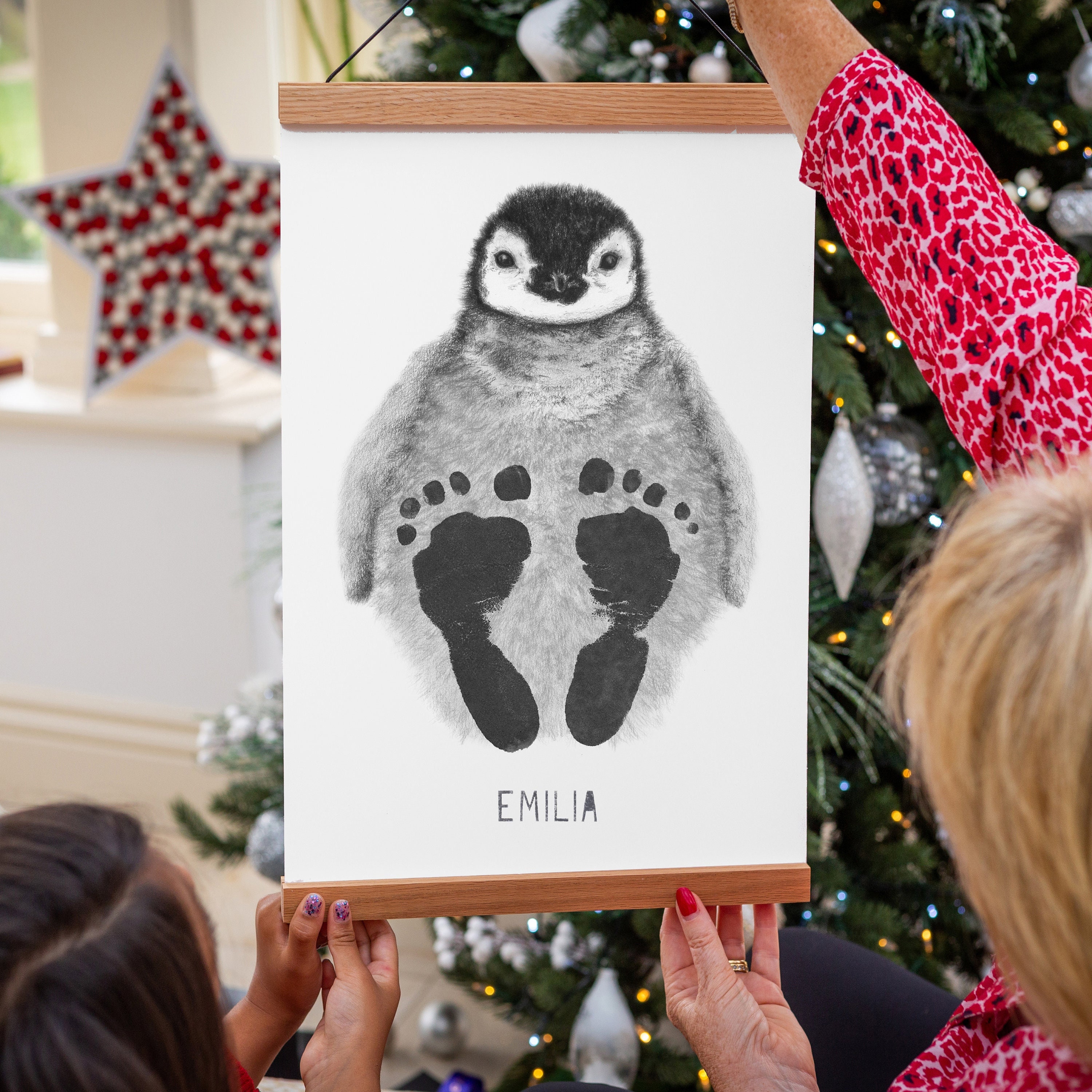 Come Together Kids: Footprint Penguin Wall Hanging