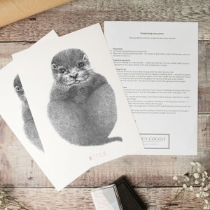Personalised Baby Otter Footprint Kit image 8