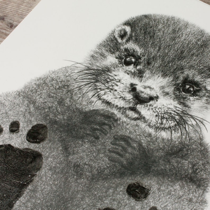 Personalised Baby Otter Footprint Kit image 5