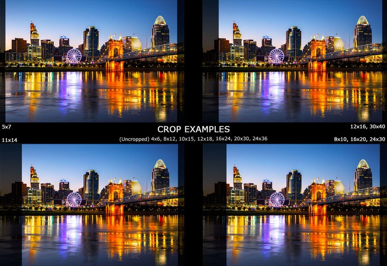 Cincinnati Skyline Print Cincinnati River View Cincinnati Photography Cincinnati Wall Art Cincinnati Photo Ohio Photography image 2