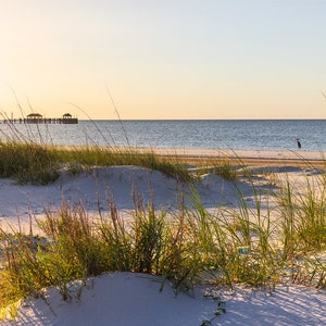 Gulfport Mississippi Photo, Gulfport Morning View, Gulfport Mississippi Photography, Mississippi Gulf Coast Print, Moses Pier Wall Art