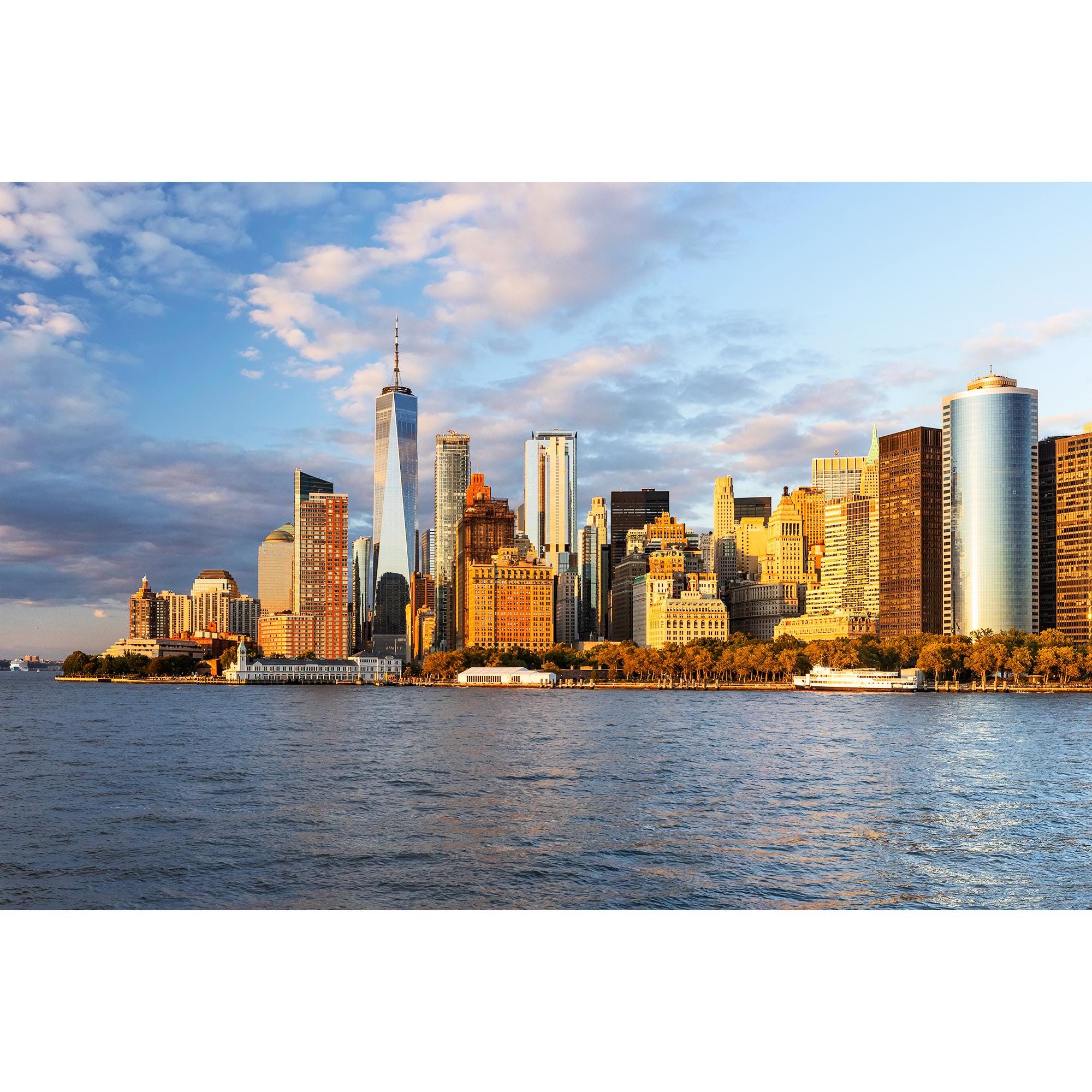 New York City Print, Manhattan Financial District Afternoon, NYC