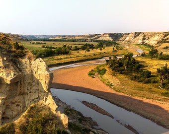 North Dakota Photo, Wind Canyon Morning View, Theodore Roosevelt National Park Photography, North Dakota Wall Art Print