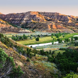 North Dakota Print | "North Dakota Sunrise" | Little Missouri River Sunrise - North Dakota Wall Art - Theodore Roosevelt National Park Photo