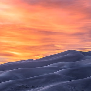 Great Sand Dunes Print | Desert Sunset Dunes | Great Sand Dunes National Park Photo - Desert Photography, Desert Wall Art, Desert Home Decor