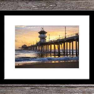 Huntington Beach Print Classic Sunset Beach Wall Art Beach Photo Beach Home Decor Beach Picture Huntington Beach Sunset Print image 2