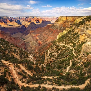 Grand Canyon Photo, Along the Bright Angel Trail, Grand Canyon National Park Photography, Arizona Wall Art, Grand Canyon Hiking Gift Ideas