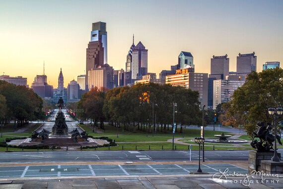 Philly Skyline Photo Philadelphia Skyline Etsy