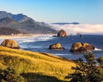 Cannon Beach Photo | Ecola State Park Coast View | Cannon Beach Print - Pacific Northwest Wall Art, Cannon Beach Oregon Coast Photography