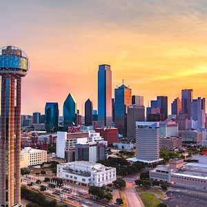 Dallas Skyline Photo | Aerial Dallas Skyline View | Dallas Photography | Dallas Skyline Print - Dallas Wall Art, Dallas Texas Photography