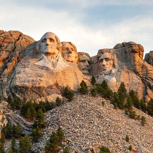 Mount Rushmore Print, Morning Light on Mount Rushmore, Black Hills South Dakota Wall Art, South Dakota Photography, Mount Rushmore Picture