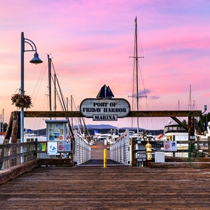 Friday Harbor Print | Port of Friday Harbor Marina | Washington San Juan Islands Photography, Pacific Northwest Decor, Friday Harbor Photo