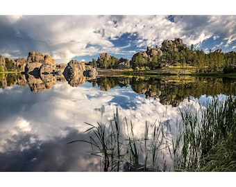 Sylvan Lake Print, Sylvan Lake Reflections, Custer State Park Print, Black Hills South Dakota Wall Art, South Dakota Photography