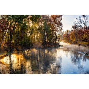 Missouri Ozark Photography, Current River Autumn Morning, Ozark National Scenic Riverways Photo, Missouri Print, Ozark Wall Art Home Decor