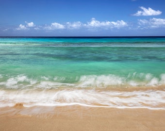 Caribbean Beach Print, Cane Bay Caribbean Waves Wall Art, St Croix USVI Photo, US Virgin Islands Photography, Caribbean Beach Home Decor