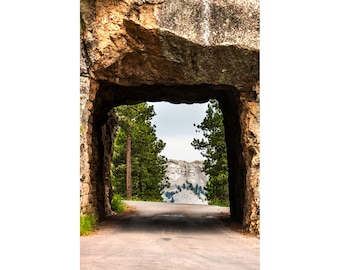 Mount Rushmore Photography | Through the Tunnel | Custer State Park Print, Black Hills South Dakota Wall Art, South Dakota Photography