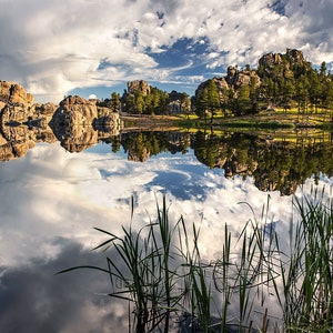 Sylvan Lake Print | Sylvan Lake Reflections | Custer State Park Print, Black Hills South Dakota Wall Art, South Dakota Photography
